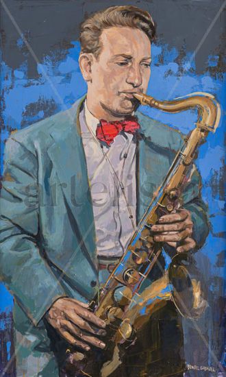 Proyecto Jazz 2023 Sam Donahue Oil Panel Portrait