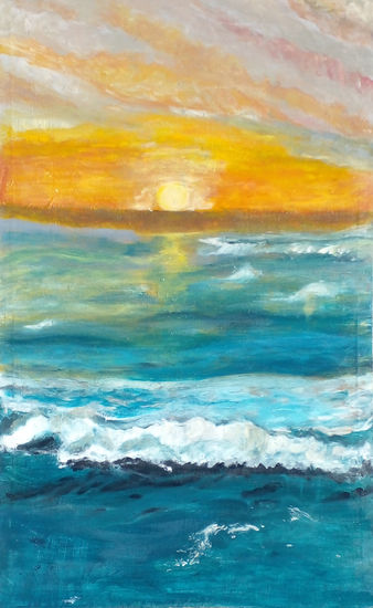 Mar frío Acrylic Canvas Marine Painting