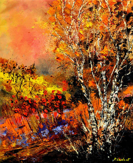 Full autumn colors Oil Canvas Landscaping