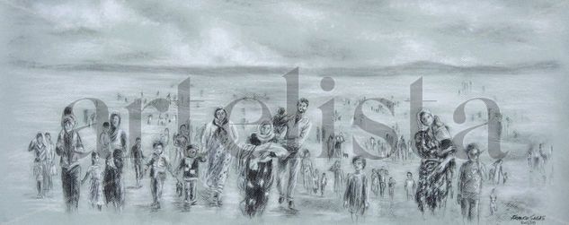 De la serie “Éxodo “ Lápiz