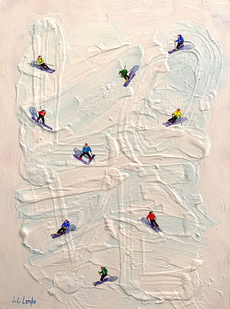 White mounts ski.