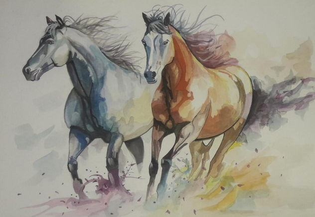 Pareja de Caballos Salvajes