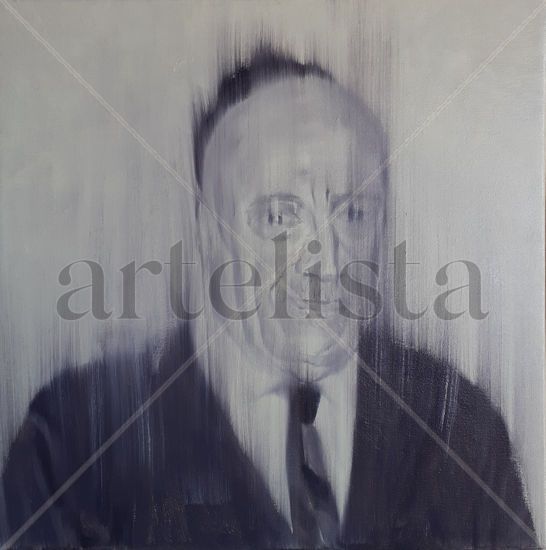 Abuelo Ezra Oil Textile Portrait