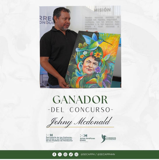 BERTA CÁCERES, SELLO POSTAL GANADOR JOHNNY MCDONALD pintor hondureño Acrylic Canvas Figure Painting