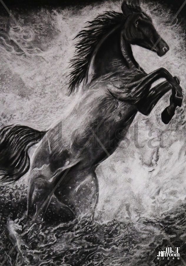 STANDING WILD HORSE