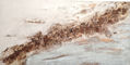 cuadro abstracto ,, La tierra de nadie" 50x100
