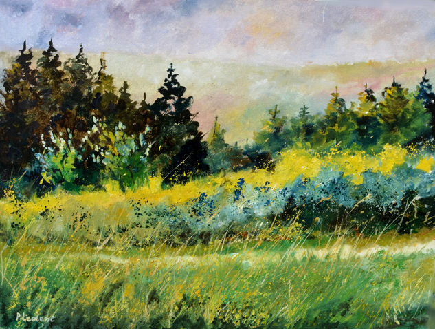 Meadow in my countryside Oil Canvas Landscaping