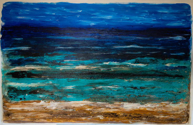 Atlántico Mixed media Canvas Marine Painting