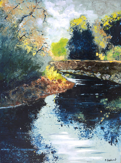 Light on my river   - 68 Oil Canvas Landscaping