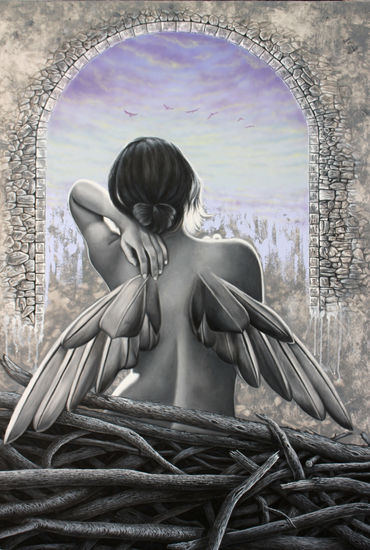 Que no te impidan volar Oil Canvas Nude Paintings