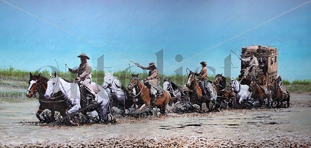 GAUCHOS ARGENTINOS Oil Canvas Landscaping