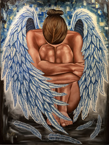 ANGEL CAIDO Óleo Lienzo Desnudos