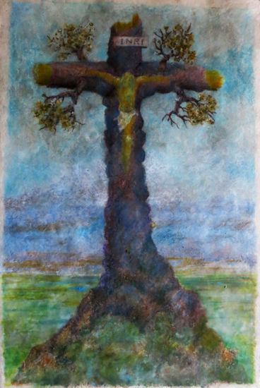 El Día del Árbol Wax Paper Floral Painting