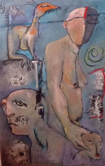 BARQUEROS DE LA ESTIGIA, APUNTES PARA UNA NOCHE EN BAMBERG. Óleo Lienzo Retrato