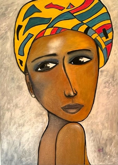 Belle Africa Oil Canvas Figure Painting