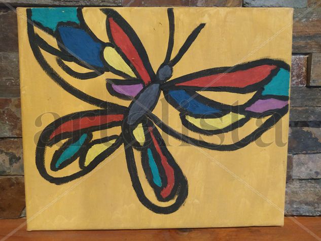 Mariposa de colores Others Canvas Animals