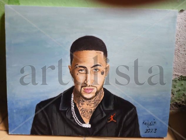 Metro shorty Oil Canvas Portrait