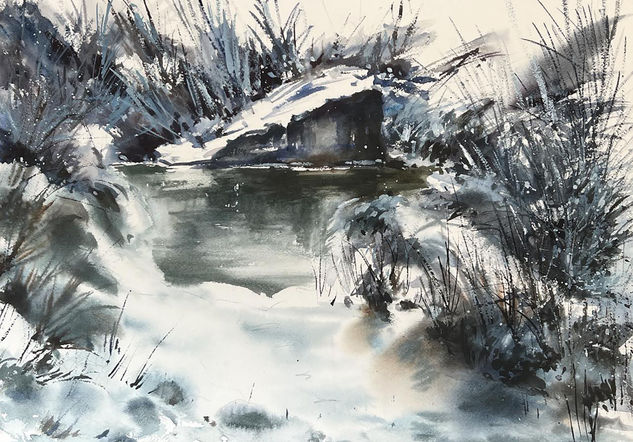 nevada en camplongo leon Watercolour Paper Landscaping