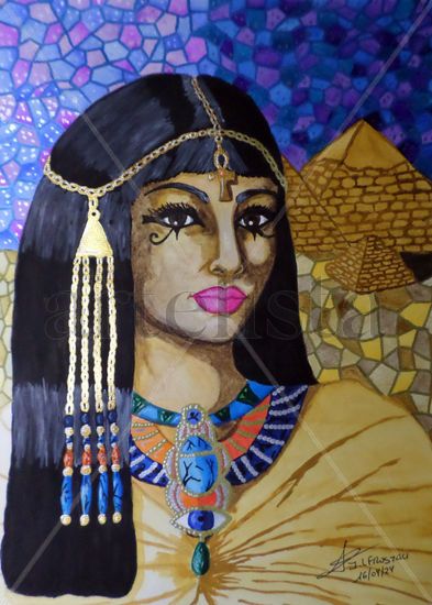 Misterio Ancestral Watercolour Paper Portrait