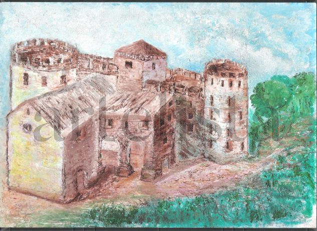 "The castle" Oil Paper Landscaping