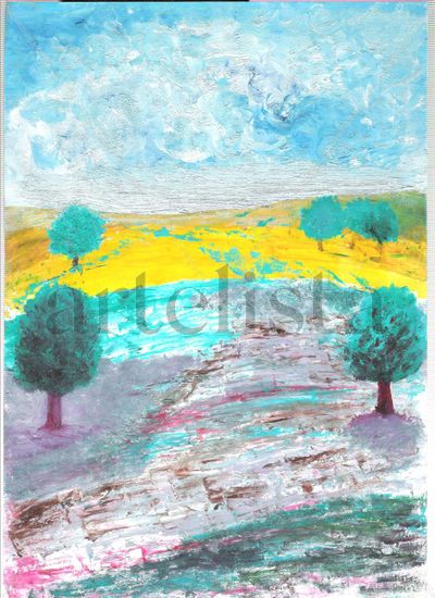 "Sunny day" Óleo Papel Paisaje