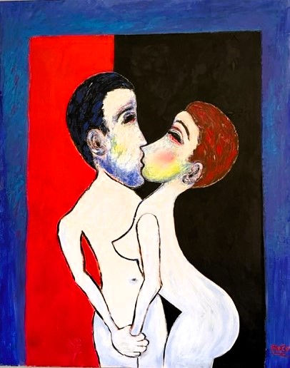 Pas de baiser Oil Canvas Nude Paintings