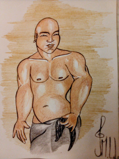 Hombre con pañuelo Pencil