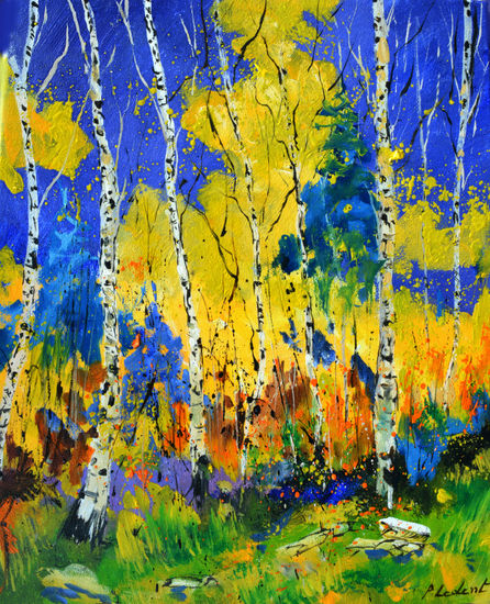 Aspen trees 4524 Oil Canvas Landscaping