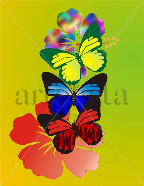 Mariposas en formacion