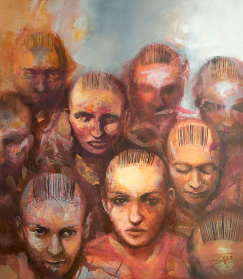 Marketing Acrylic Canvas Figure Painting
