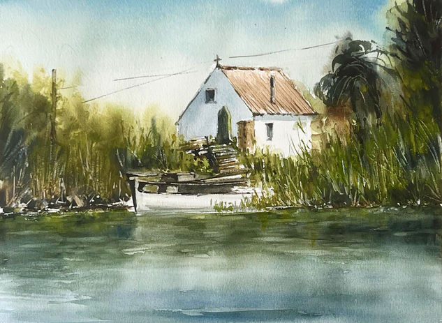 la albufera 1 Watercolour Paper Marine Painting