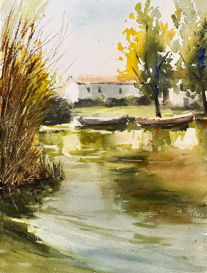 la albufera 2 Watercolour Paper Marine Painting