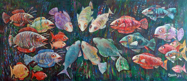 Fish Oil Canvas Animals