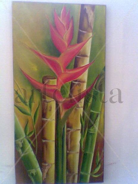 Guadua y heliconia