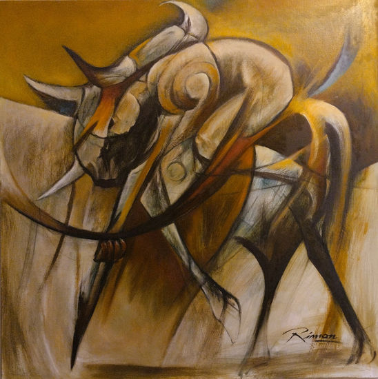 DESCONPOSICION TAURINA Oil Canvas Figure Painting