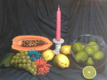 Still life with candle