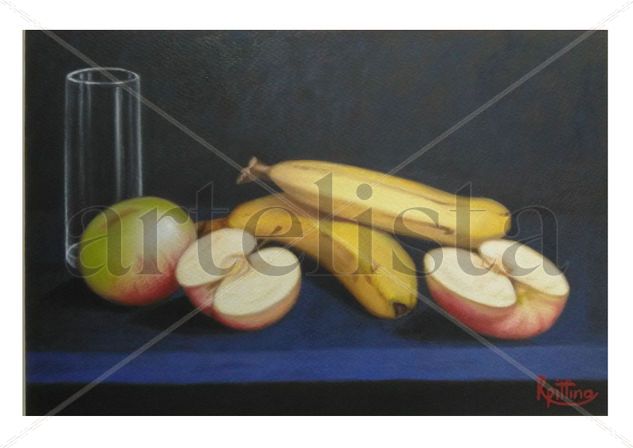 BODEGÓN CON VASO Oil Paper Still Life Paintings