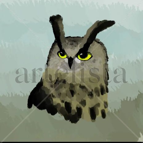 Ilustración de búho...