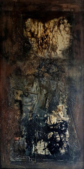 " Paz en la oscuridad " (2011). Mixed media Panel Others