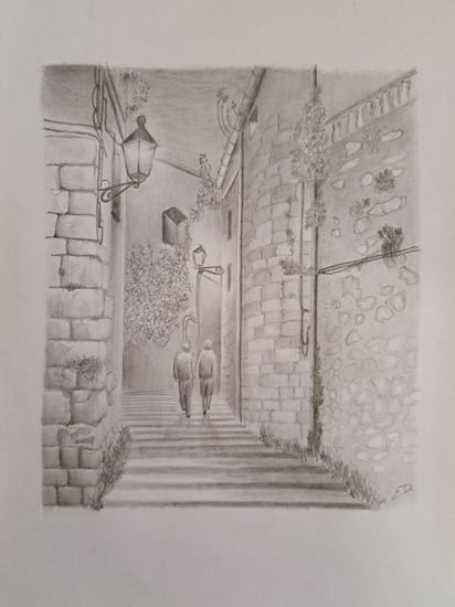 Carrers del Barri Vell de Girona Pencil