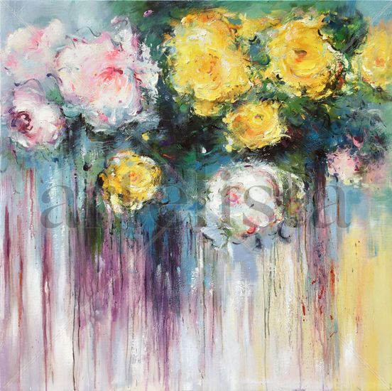 Properous flowers 1316 Acrylic Canvas Floral Painting