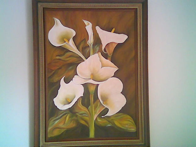 vida Oil Canvas Floral Painting