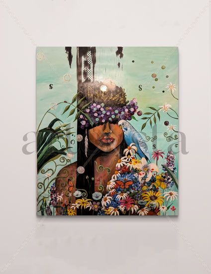 Mother Nature Acrylic Canvas Floral Painting