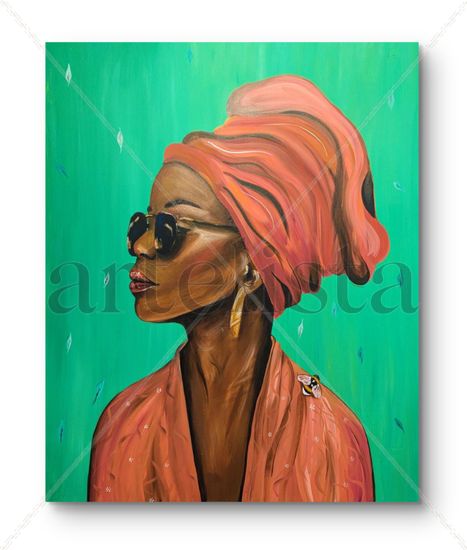 Mama Africa Acrylic Canvas Portrait