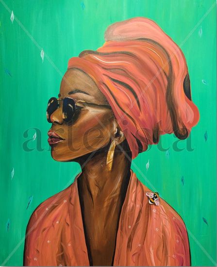 Mama Africa Acrylic Canvas Portrait