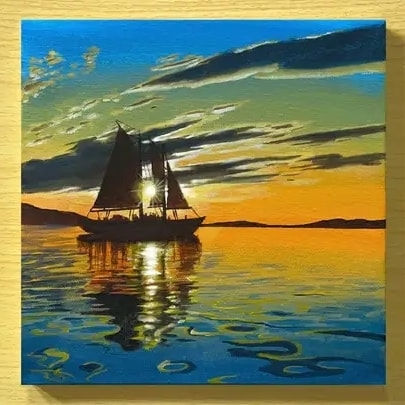 velero en el mar Oil Canvas Marine Painting