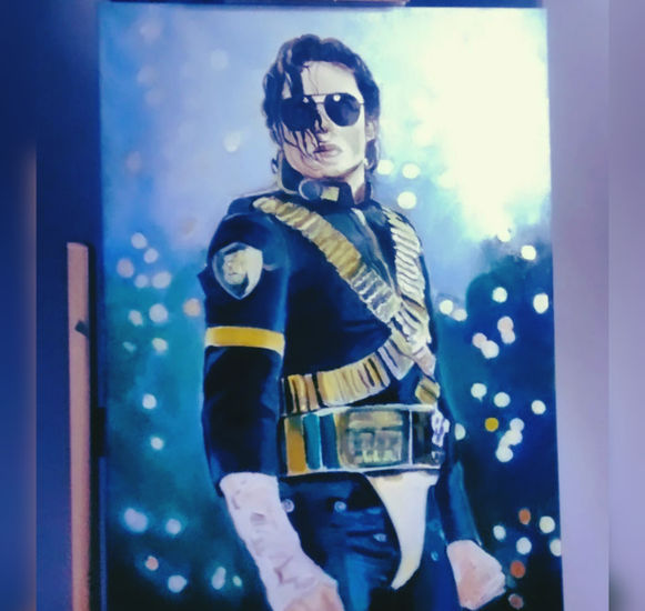 Michael Jackson Oil Canvas Portrait