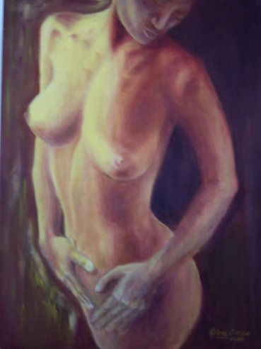 Torso Oil Textile Nude Paintings