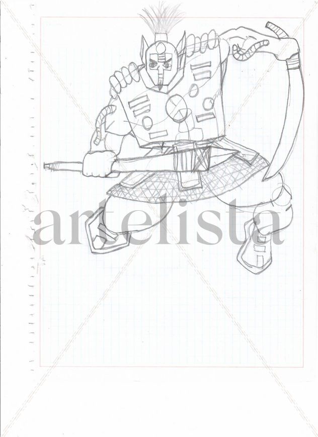 Personaje estilo americano line art boceto