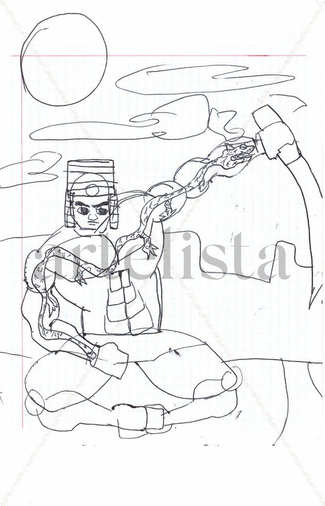 Personaje estilo americano boceto